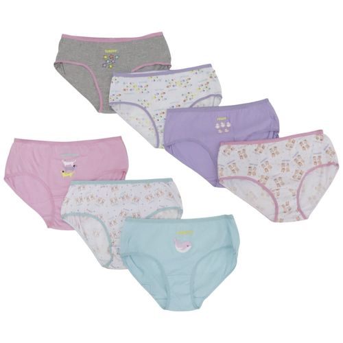Set de 7 bloomers multicolor estampados para niña