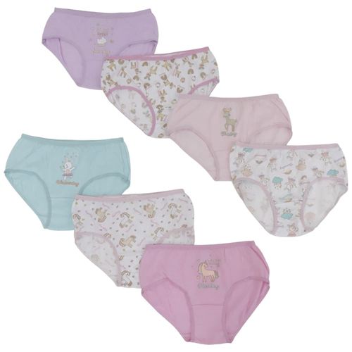 Set de 7 bloomers multicolor estampados para niña