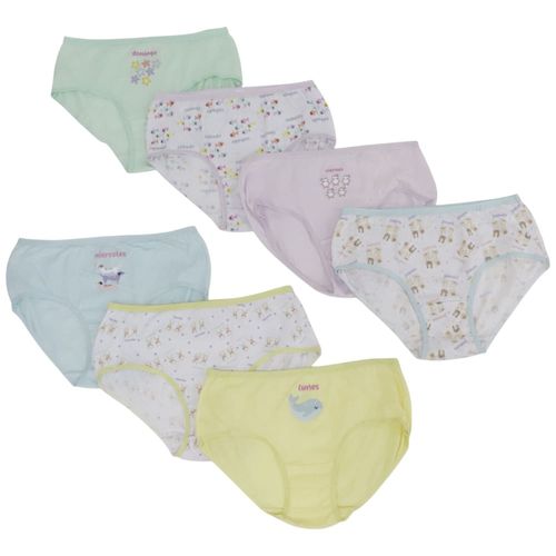 Set de 7 bloomers multicolor estampados para niña