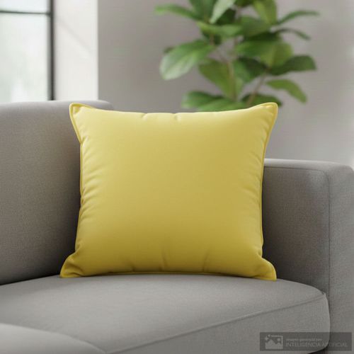 Cojín velvet cuadrado de poliéster diseño sólido 45x45 cm