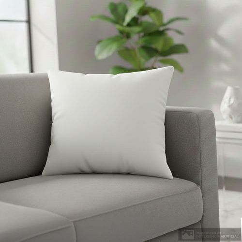 Cojín velvet cuadrado de poliéster diseño sólido 45x45 cm