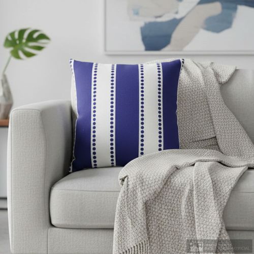 Cojín cuadrado de poliéster con diseño a rayas 45x45 cm