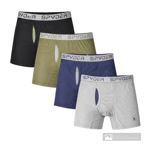 Pack de 4 bóxer briefs Spyder multicolor texturizados para hombre