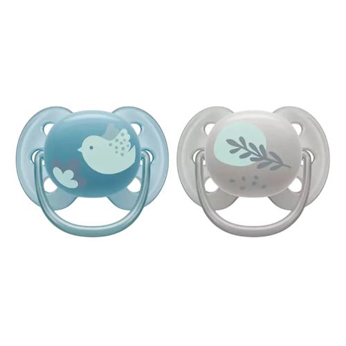 Set 2 chupetes ultra soft con diseño 6-18 meses
