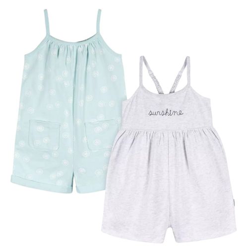 Set de 2 rompers multicolor para niña