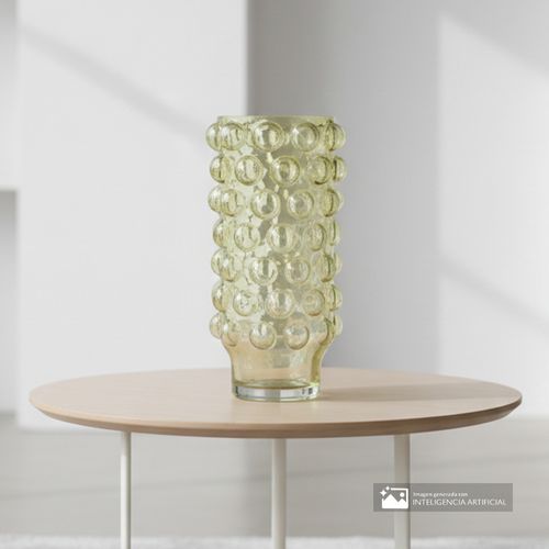 Floreros de vidrio en relieve burbujas 15x33 cm