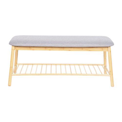 Zapatera con banca 2 niveles 101x42x35 cm