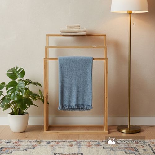 Estante organizador 3 niveles de bambú 82x55x25 cm