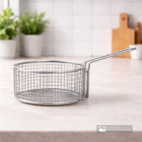 Cesta para freír de acero inoxidable 10x8.5x6.5 cm
