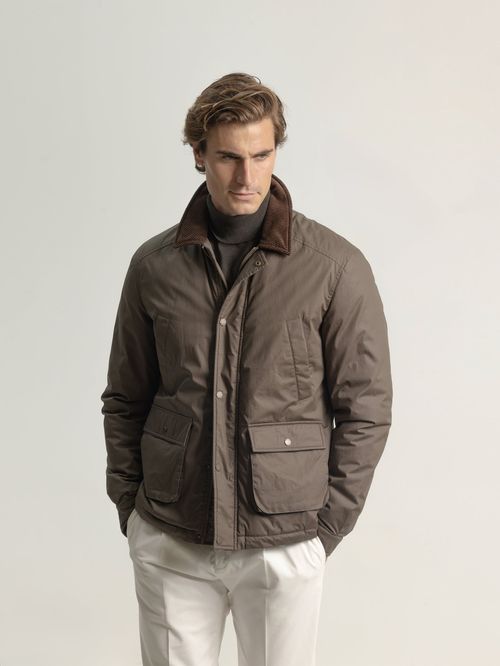 Chaqueta puffer PuroEGO taupe para hombre