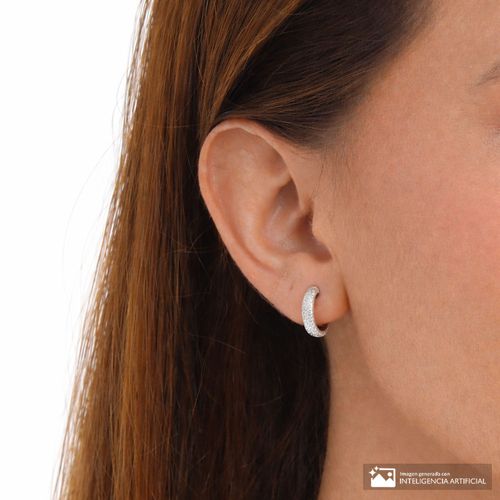 Argollas lisas de plata para mujer