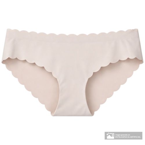 Pantalón beige Accente de cintura media para mujer