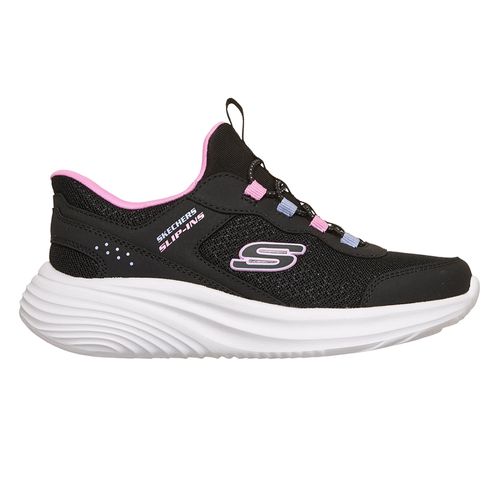 Zapato deportivo casual Skechers negro para niña