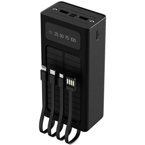 Powerbank con energía solar con cables de 30.000mah 15W