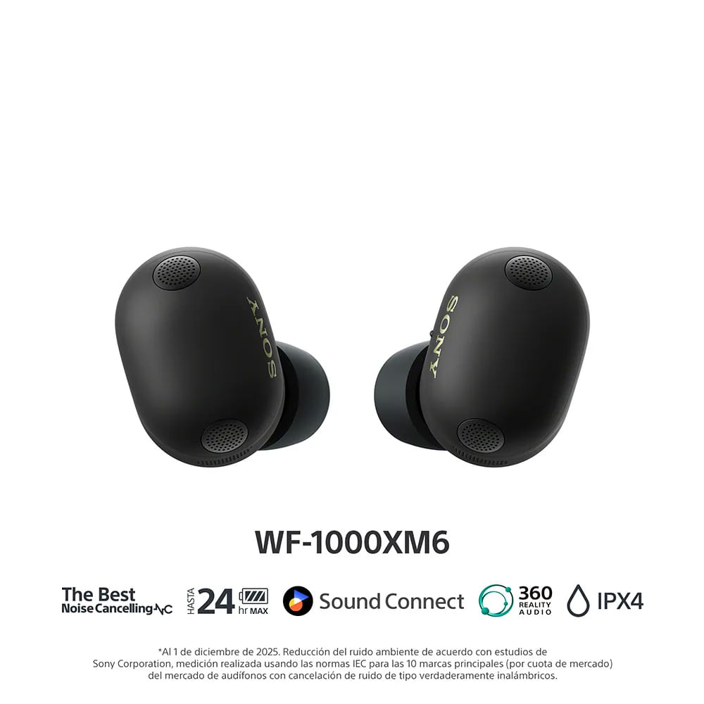 Audífonos inalámbricos Premium Sony WF1000XM6 con ANC - Siman