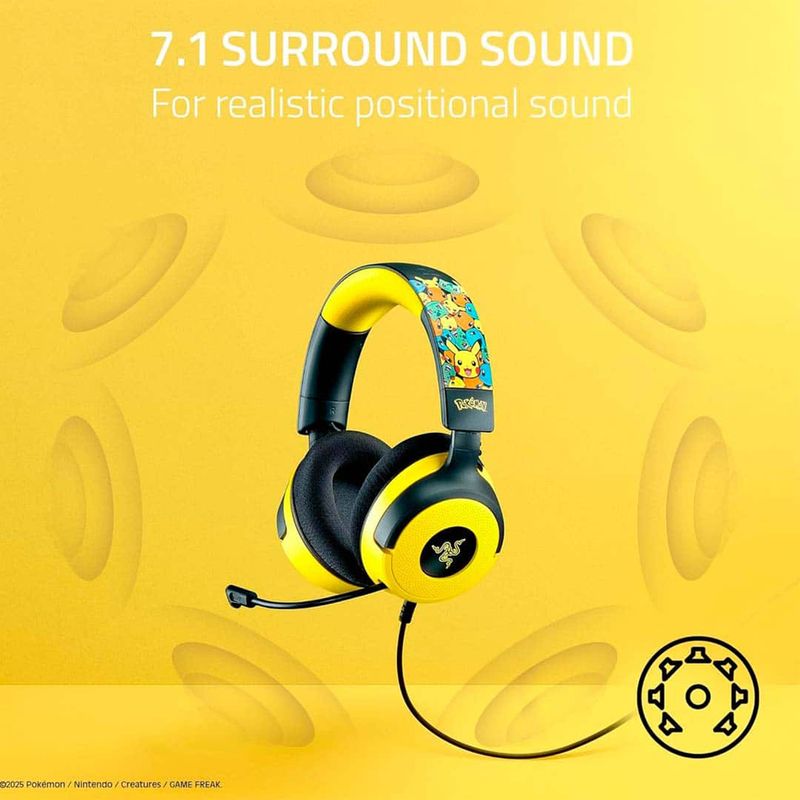 Audífonos cableados gaming on ear Razer Kraken V4 X Edición