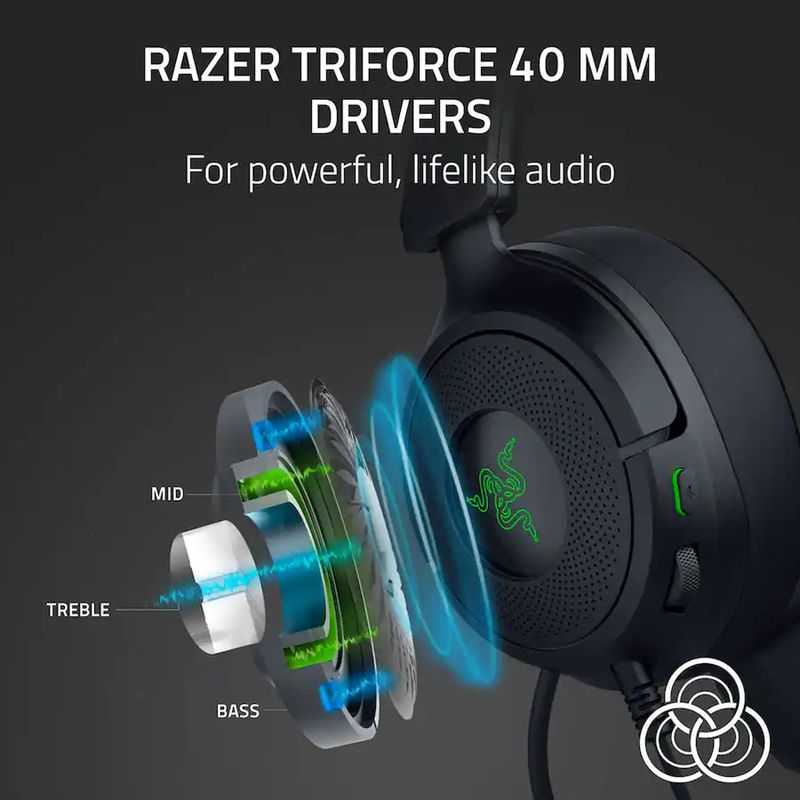 Audífonos cableados gaming Razer Kraken Kitty V3 X RGB - Siman Costa Rica