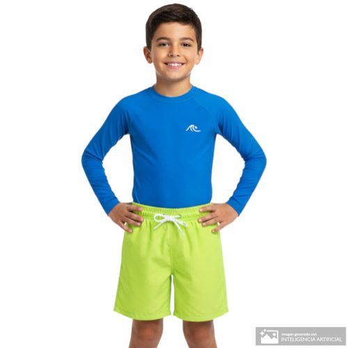 Calzoneta de baño verde para niño