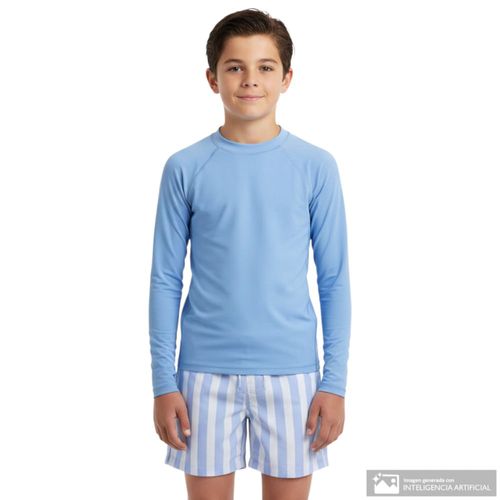 Calzoneta de baño bicolor rayada para niño