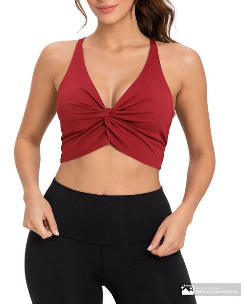 Top bra deportivo Everlast Crimson rojo de tirantes para mujer