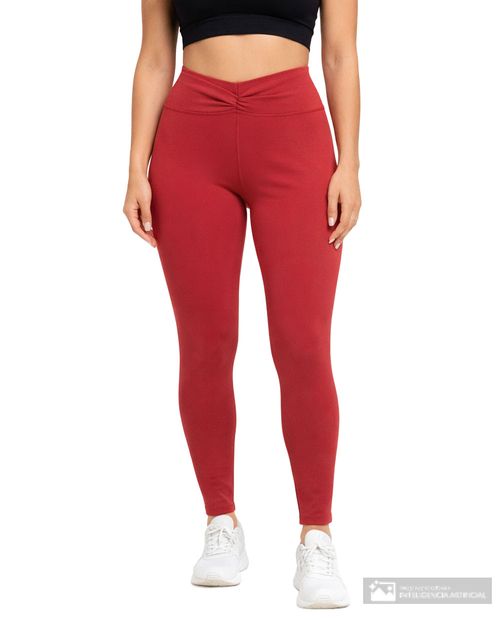 Legging deportiva Everlast roja cintura alta para mujer