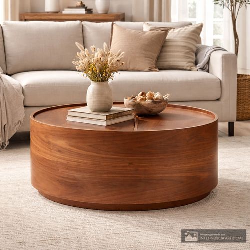 Mesa de centro redonda