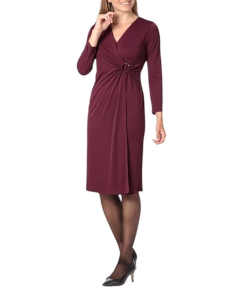 Vestido Punt Roma wrap rojo manga larga para mujer