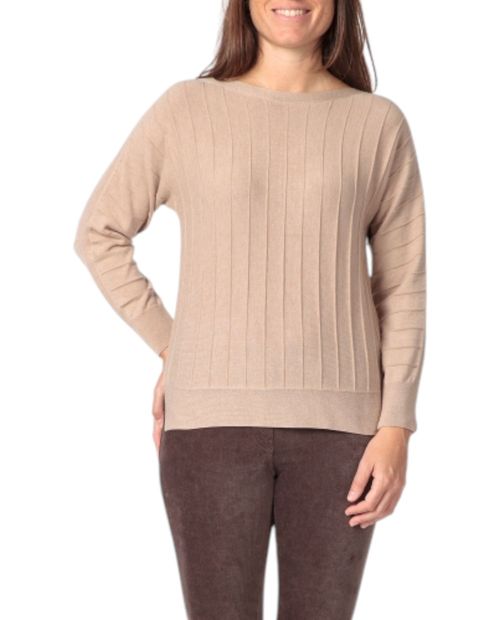 Suéter Punt Roma pull over beige para mujer