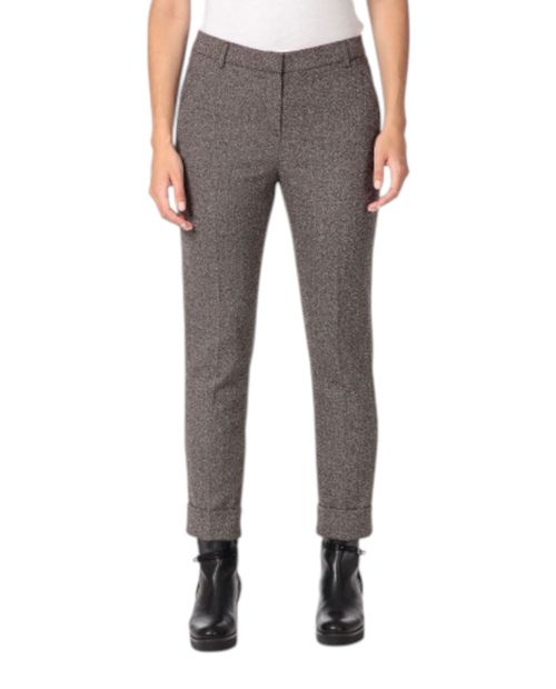 Pantalón Punt Roma clásico gris de cintura media para mujer