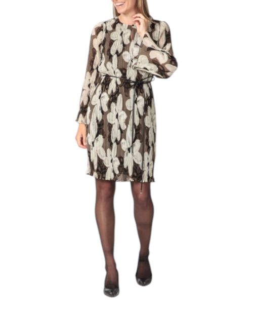 Vestido Punt Roma formal estampado manga larga para mujer