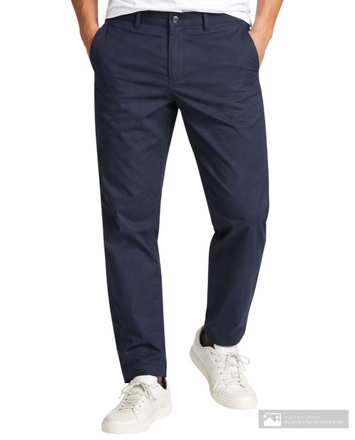 Pantalón casual Carven azul navy sólido para hombre