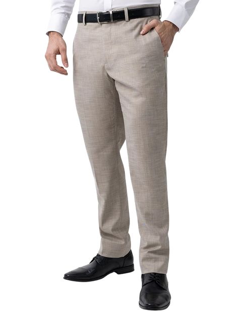 Pantalón formal Savane slim fit khaki heather para hombre