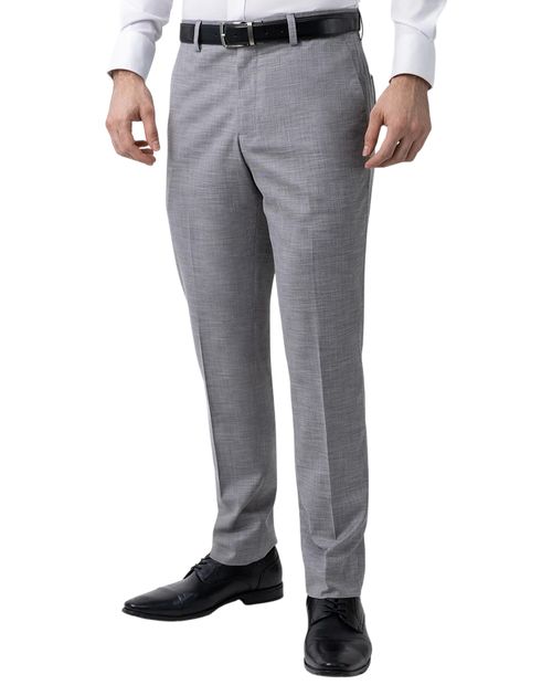 Pantalón formal Savane slim fit gris heather para hombre