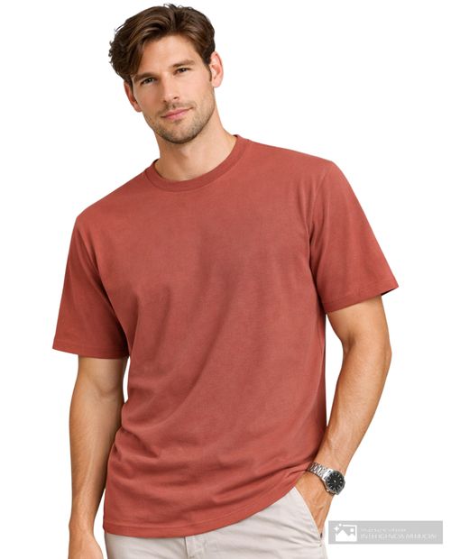 Camiseta Orange relaxed fit anaranjada sólida para hombre