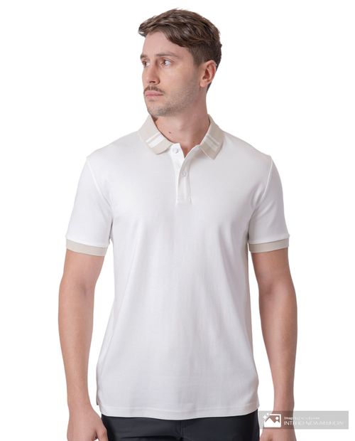 Camisa polo Carven blanca sólida para hombre
