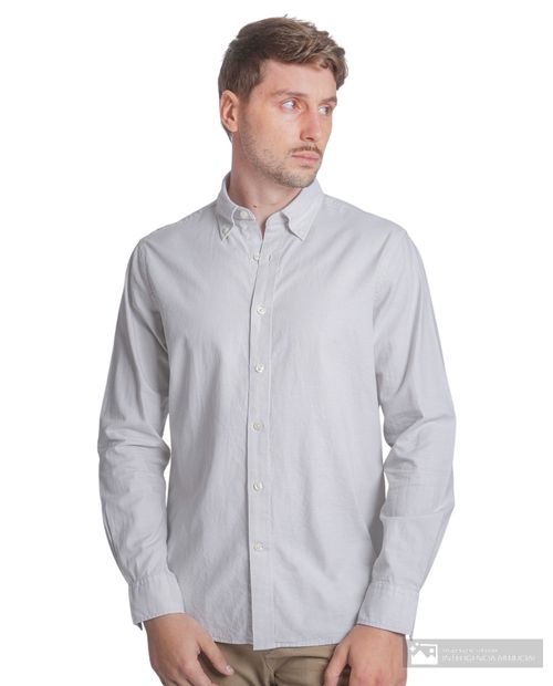 Camisa casual Carven gris claro heather para hombre