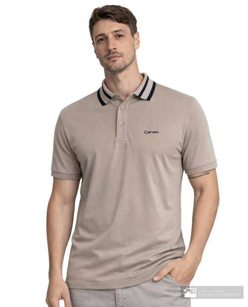 Camisa polo Carven gris heather para hombre