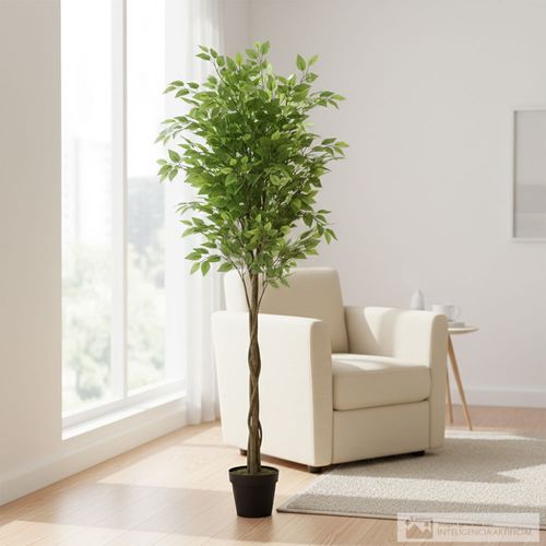 Arbusto artificial de hojas verdes 190 cm