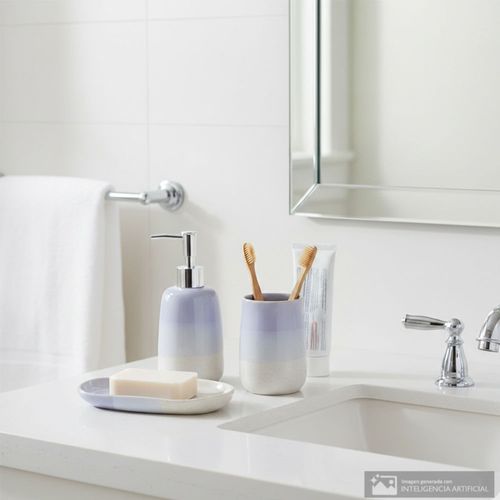 Set de baño 3 piezas de cerámica