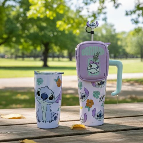 Set de 2 termos Disney Stitch de acero inoxidable con accesorios