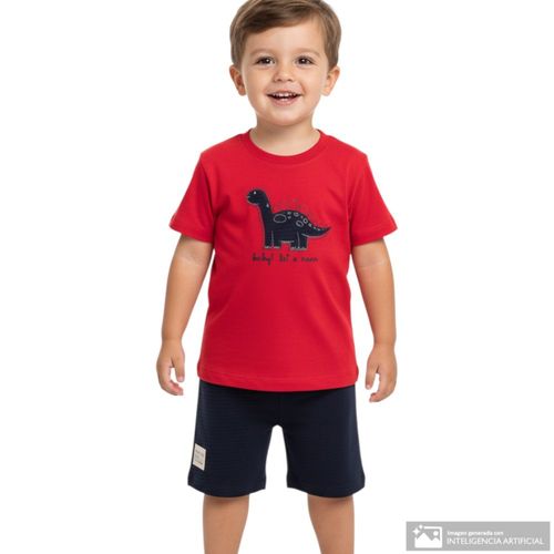 Conjunto bicolor bordado para bebé niño