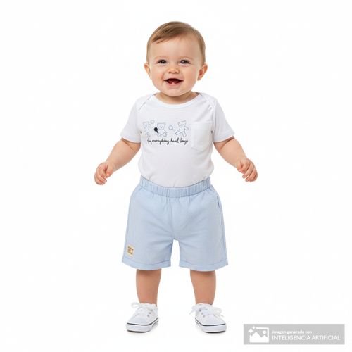 Conjunto bicolor estampado para bebé niño