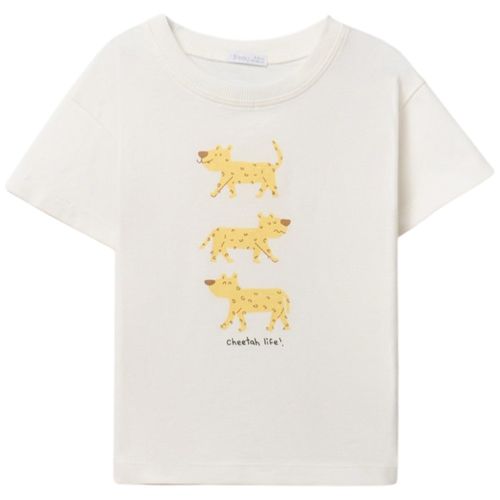 Camiseta blanca estampada para bebé niño