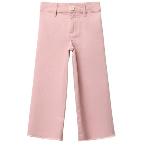 Pantalón rosado wide leg para niña
