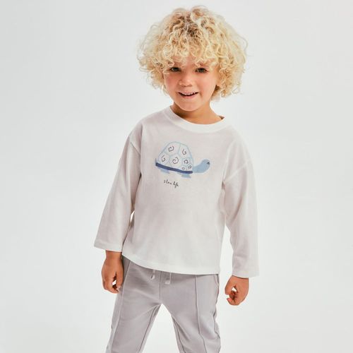 Camiseta blanca estampada para bebé niño