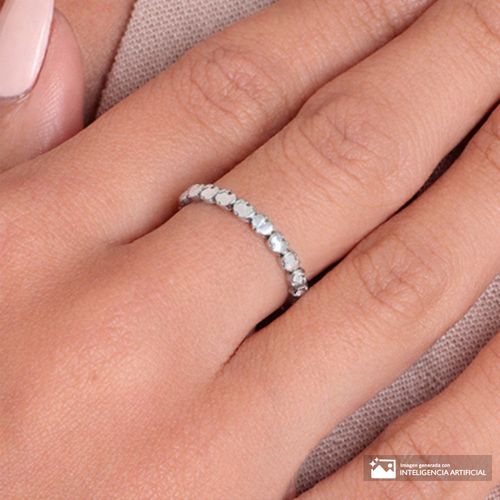 Anillo de corazones de plata para mujer