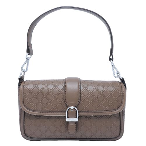 Cartera satchel Nine West color café para mujer
