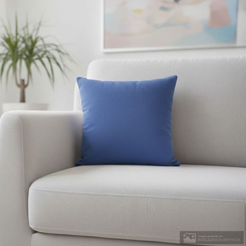 Cojín velvet azul 45x45 cm
