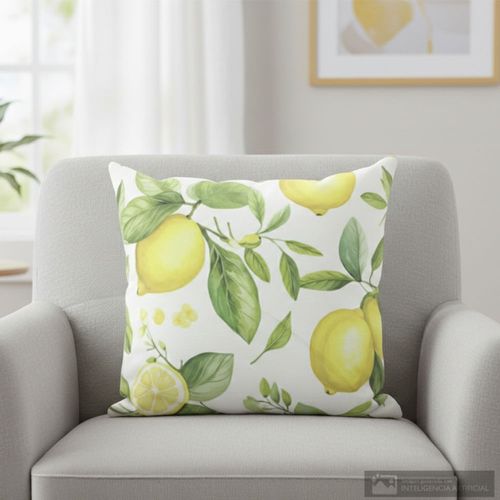 Cojín estampado limones grandes 45x45 cm