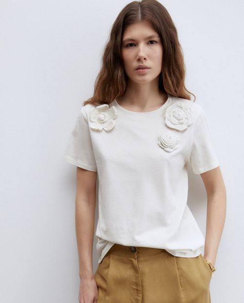 Camiseta Sfera blanca manga corta para mujer